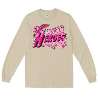 Mushroom Not all heroes wear capes Cancer Awareness Long Sleeve Tee - FaDigitalArtStudio
