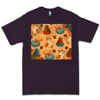 Plum Fall Pumpkins Autumn Coffee Premium Tee - texasbilliewilder