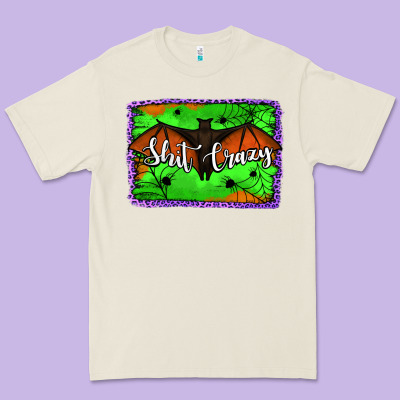 Bat Shit Crazy With Background Premium Tee Designed By Jasminsmagicworld