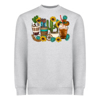 Heather Grey Coffee cups Heavyweight Sweatshirt - Artiststas