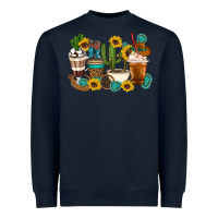 Navy Coffee cups Heavyweight Sweatshirt - Artiststas