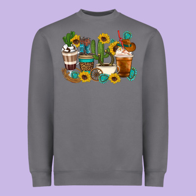 Coffee Cups Heavyweight Sweatshirt Designed By Artiststas