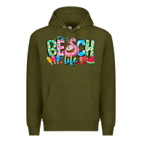 Army Green Besch Life Premium Hoodie - CowhideDigitalArt