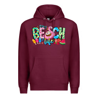 Burgundy Besch Life Premium Hoodie - CowhideDigitalArt