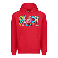 Red Besch Life Premium Hoodie - CowhideDigitalArt