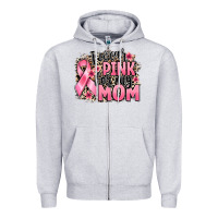 I Wear Pink For My Mom Zipper Hoodie | Teevron