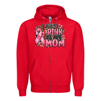 Red i wear pink for my mom Zipper Hoodie - BarkalooDesign