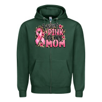 Sports Green i wear pink for my mom Zipper Hoodie - BarkalooDesign