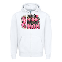 White i wear pink for my mom Zipper Hoodie - BarkalooDesign