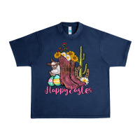 Navy Happy Easter western Easter Day Urban Heavy Tee - CowGirlArtShop