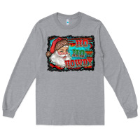 Heather Grey ho ho howdy with santa Long Sleeve Tee - RanaPortraitStore