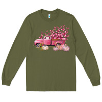 Army Green Breast Cancer truck Long Sleeve Tee - FaDigitalArtStudio