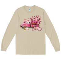 Mushroom Breast Cancer truck Long Sleeve Tee - FaDigitalArtStudio