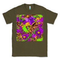 Army Green Mardi Gras and jester hat seamless pattern Classic Tee - HowdyJamesFarm