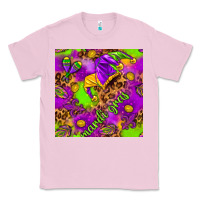 Bubblegum Pink Mardi Gras and jester hat seamless pattern Classic Tee - HowdyJamesFarm