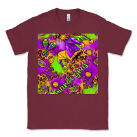 Burgundy Mardi Gras and jester hat seamless pattern Classic Tee - HowdyJamesFarm