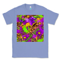 Colony Blue Mardi Gras and jester hat seamless pattern Classic Tee - HowdyJamesFarm