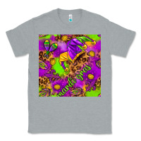 Heather Grey Mardi Gras and jester hat seamless pattern Classic Tee - HowdyJamesFarm