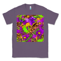 Lavender Mardi Gras and jester hat seamless pattern Classic Tee - HowdyJamesFarm