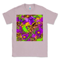 Lilac Mardi Gras and jester hat seamless pattern Classic Tee - HowdyJamesFarm