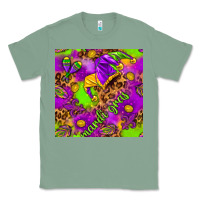 Sage Mardi Gras and jester hat seamless pattern Classic Tee - HowdyJamesFarm