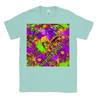 Seafoam Mardi Gras and jester hat seamless pattern Classic Tee - HowdyJamesFarm