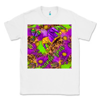 White Mardi Gras and jester hat seamless pattern Classic Tee - HowdyJamesFarm