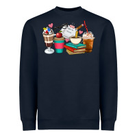 Navy Teacher Coffee Cups Heavyweight Sweatshirt - Artiststas