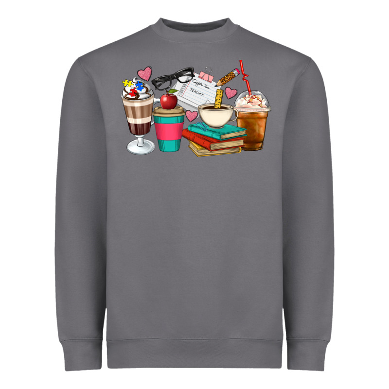 Teacher Coffee Cups Heavyweight Sweatshirt by Artiststas | Teevron