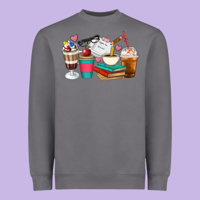Teacher Coffee Cups Heavyweight Sweatshirt Designed By Artiststas