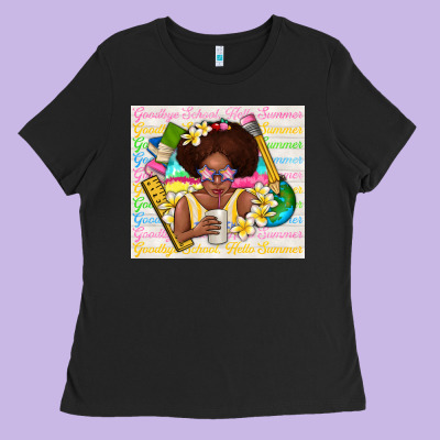 Goodbye School Hello Summer Ladies Tee Designed By Tumblerdesignbyshophia