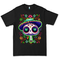 Black Mexican Day of dead sugar skull Premium Tee - NancyCooperArtShop