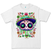 White Mexican Day of dead sugar skull Premium Tee - NancyCooperArtShop