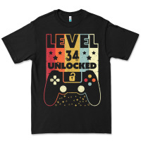 Black level 34 unlocked shirt video gamer 34th birthday gifts tee t shirt Premium Tee - longCreatives