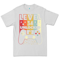 Dove Grey level 34 unlocked shirt video gamer 34th birthday gifts tee t shirt Premium Tee - longCreatives