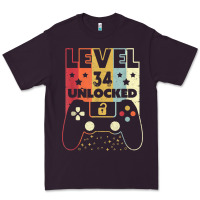 Level 34 Unlocked Shirt Video Gamer 34th Birthday Gifts Tee T Shirt Premium Tee | Teevron