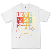 White level 34 unlocked shirt video gamer 34th birthday gifts tee t shirt Premium Tee - longCreatives