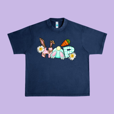 Hop Bunny Easter Day Urban Heavy Tee Designed By Cowgirlartshop
