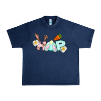Navy Hop bunny Easter Day Urban Heavy Tee - CowGirlArtShop