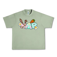 Oil Green Hop bunny Easter Day Urban Heavy Tee - CowGirlArtShop