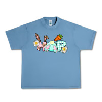 Pebble Blue Hop bunny Easter Day Urban Heavy Tee - CowGirlArtShop