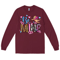 Burgundy be mine valentine's day Long Sleeve Tee - OliviaCreatesArt
