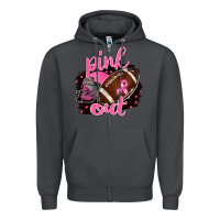 Smoke Pink Out Football Zipper Hoodie - BarkalooDesign