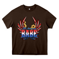 Chocolate Brown All America Babe Heavy Core Tee - JahusDesignShop
