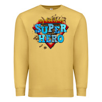 Antique Gold my dad is my super hero Premium Sweatshirt - AdoDesignShop