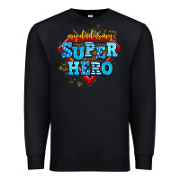 Black my dad is my super hero Premium Sweatshirt - AdoDesignShop