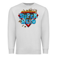 Dove Grey my dad is my super hero Premium Sweatshirt - AdoDesignShop