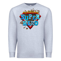 Heather Grey my dad is my super hero Premium Sweatshirt - AdoDesignShop
