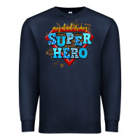 Navy my dad is my super hero Premium Sweatshirt - AdoDesignShop