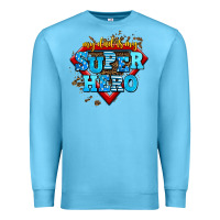 Ocean Blue my dad is my super hero Premium Sweatshirt - AdoDesignShop
